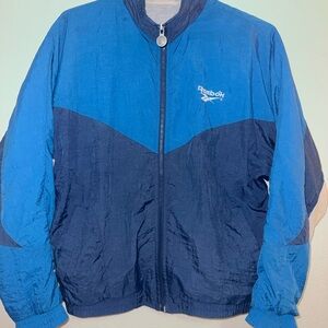 Vintage small Reebok Men's Blue and Navy Jacket
